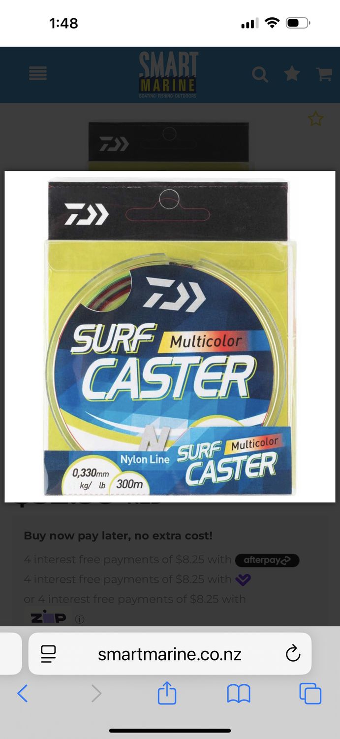 Multicolour Surfcaster line 22lb 300mtrs