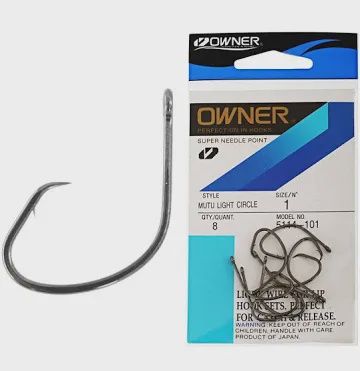 mutu light circle 4/0 hook qty 5