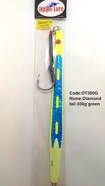 Diamond tail jig 500g green
