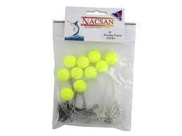 Longline hooks, trace &amp; floats x10 (yellow or red))
