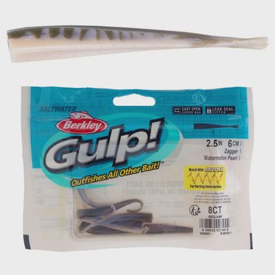 Gulp 2.5&quot; Zagger watermelon pearl 8ct