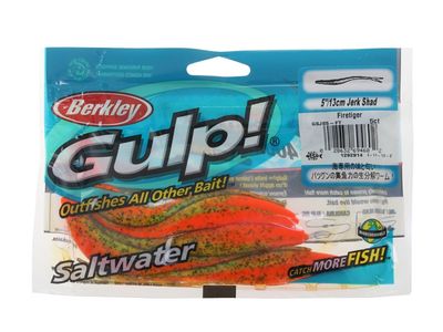 Gulp Firetiger 5&quot; Jerk Shad softbait 5ct