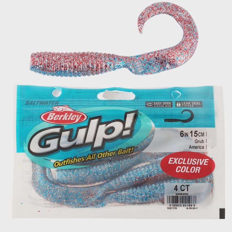 Gulp 6&quot; Grub America 4ct