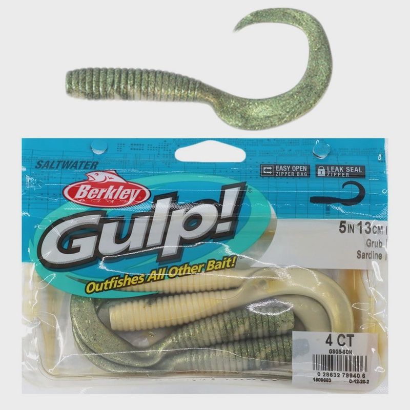 Gulp 5" Grub Sardine 4ct