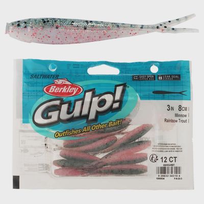 Gulp 3&quot; Minnow rainbow trout softbait 12ct