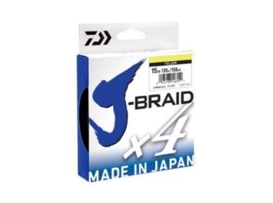 j braid x4  15lb 135 mtrs yellow 0.19mm