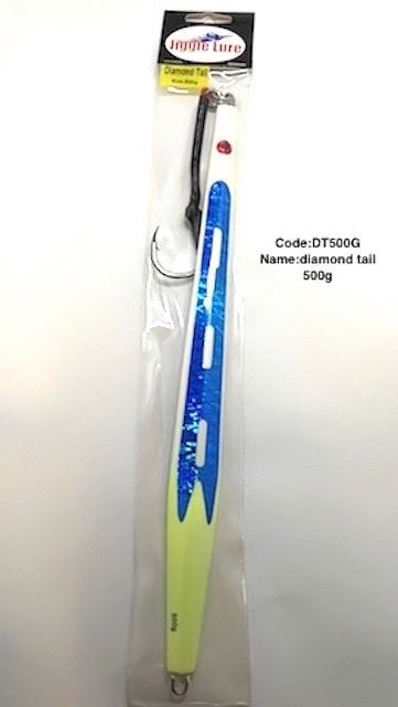 Diamond tail jig 500g green