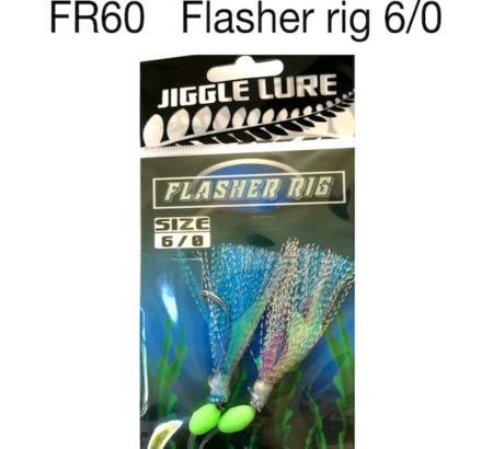 jiggle 6/o pink recurve flasher - 2 hook