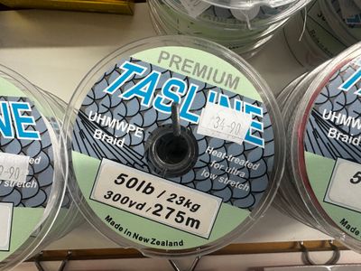 tasline 50lb per 100mtr (white) NZ made