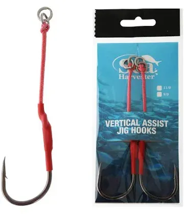 2 vertical jigging assist hooks 11/0