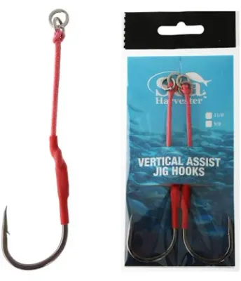 2 vertical jigging assist hooks 11/0