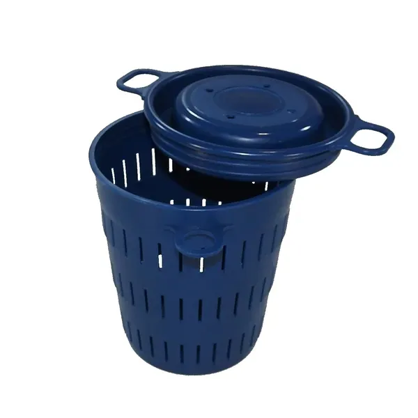 Blue plastic berley pot small (for cray pots)