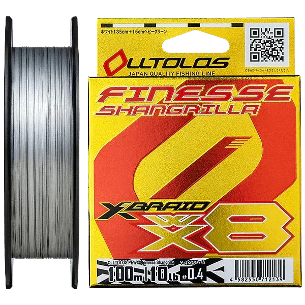 XBRAID - OLLTLOS PE WX8 - Finesse Shangrilla 12lb 100mtr black/white