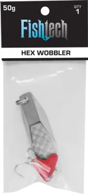 hex wobbler 50 gram silver