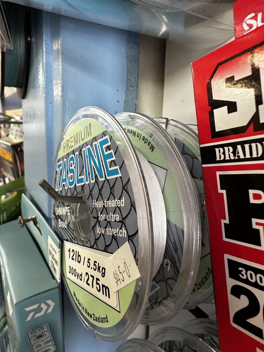 Tasline 20lb 300yd white NZ spun braid