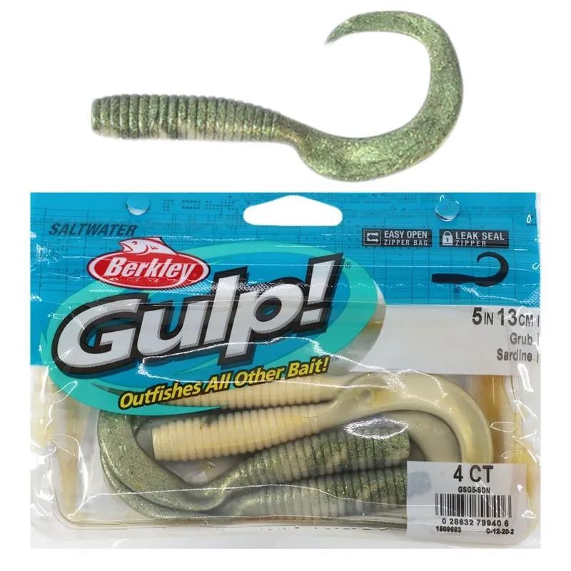 Gulp 5" Grub Sardine 4ct