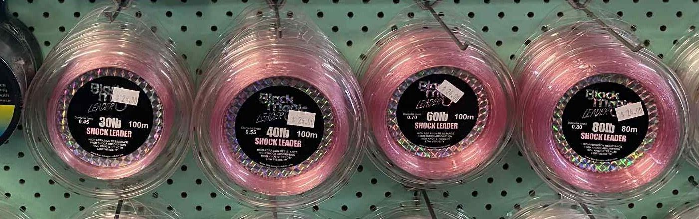 Black magic Shock leader  pink 40lbs 100m