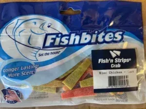 Fishbites fish n strips crab electric chook long lasting