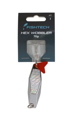 Hex wobbler 70g silver