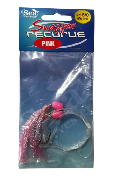 Snapper recurve pink 6/0 flasher rig