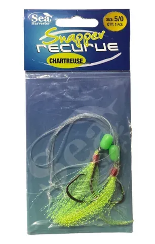 Snapper recurve chartruse 6/0 flasher rig