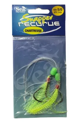 Snapper recurve chartruse 6/0 flasher rig