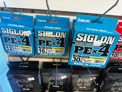 Siglon 12lb light green PEx 4 Siglon braid 0.153mm daimetre 150mtrs