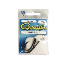 Live bait hook 6/0 x 3