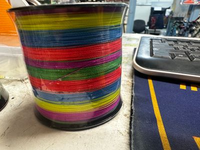 Plf 300mtr 60lb multi coloured braid - X4
