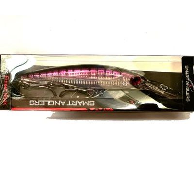 Bibbed minnow purple kingi trolling lure 23cm - BKK treble hooks
