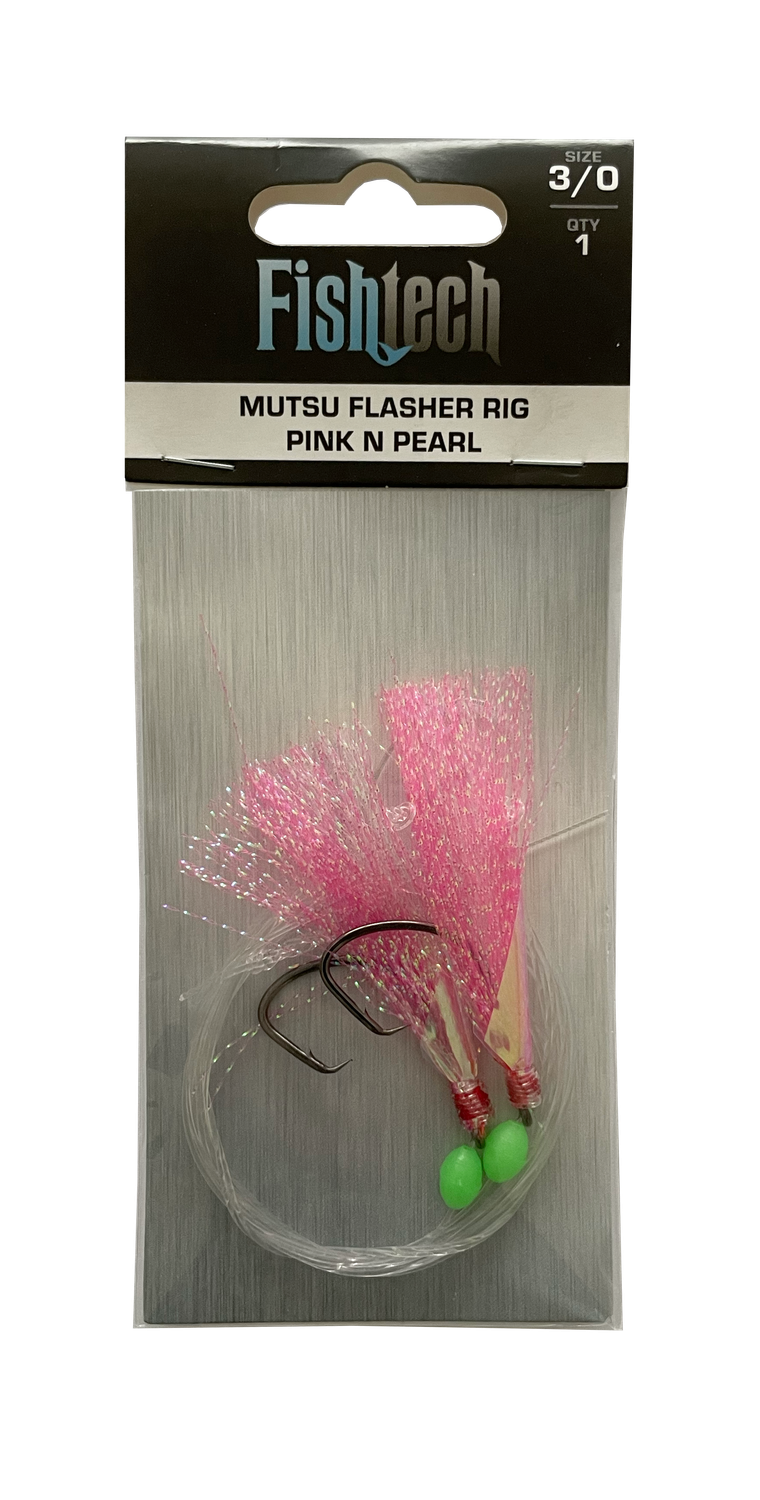 Fishtech pink n pearl 5/0 flasher rig mutsu