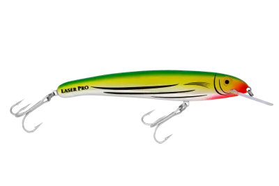 laser pro 190mm flouro green - bibbed minnow kingi trolling lure lure