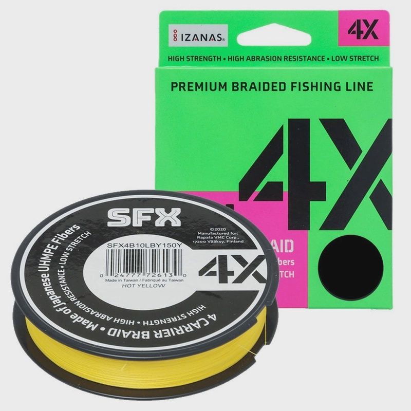 Sufix SFX 4X Braid Hot Yellow 15lb/PE1.5 150yd