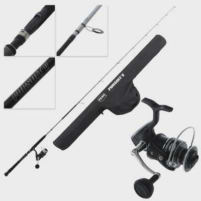 Penn Pursuit V travel combo 5-10kg 3pce 7ft 4000 reel with 20lb braid and zip up case