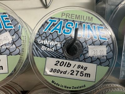 Tasline 20lb per 100mtr (white)