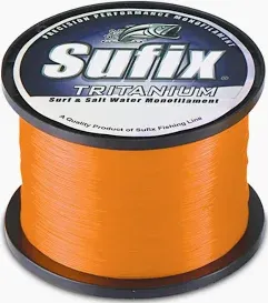 Sufix tritanium neon orange 6.89kg 1385m 0.30mm
