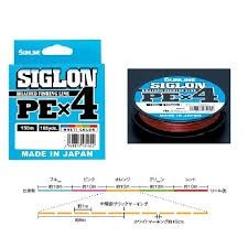 Siglon 16lb light green PEx 4 Siglon braid 0.181mm daimetre 150mtrs