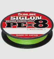 10lb PEx 8 light green Siglon braid 0.132mm daimetre 150mtr