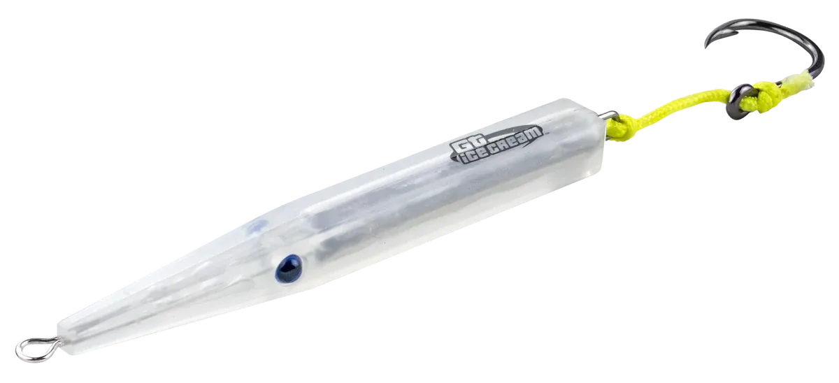 GT Icecream longcast plug - skinny needle nose 3oz clear