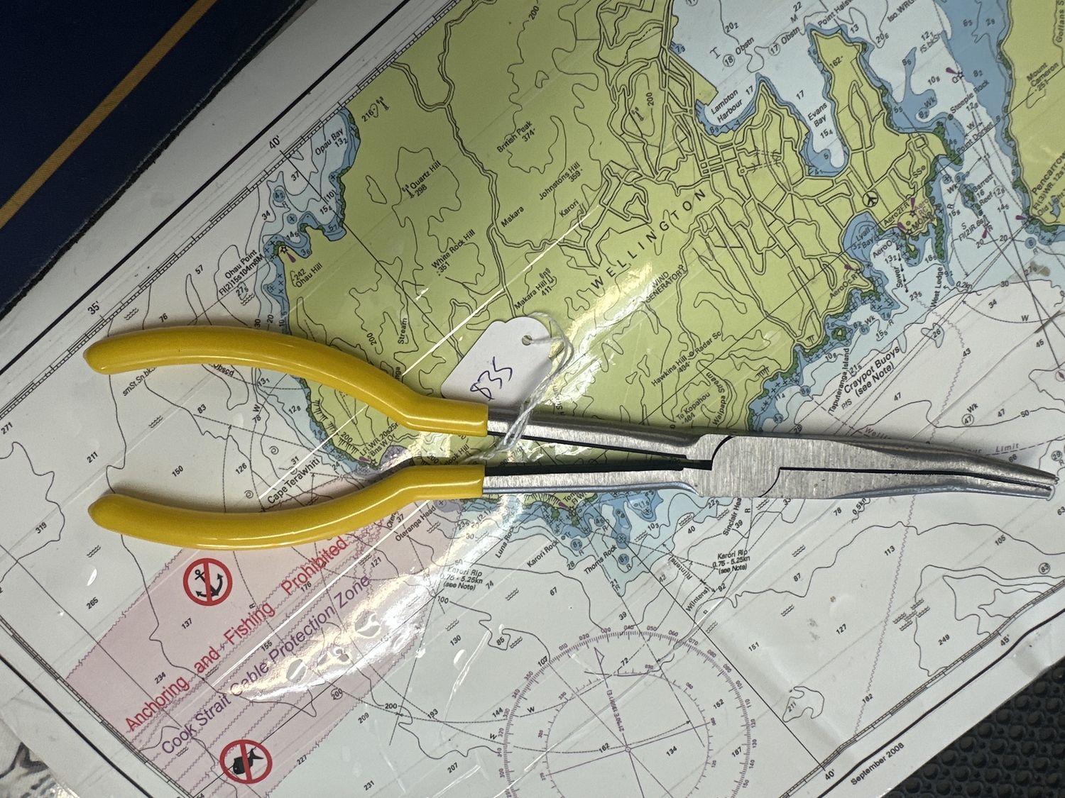 Plf yellow pliers (bent nose) 27.5cm