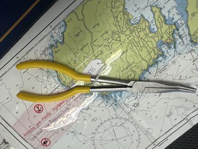 Plf yellow pliers (bent nose) 27.5cm