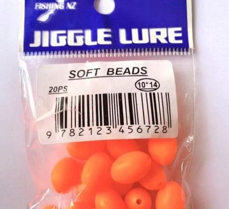 Soft flouro beads orange x 20 8/12mm