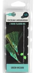 7/o (x2) mutsu flasher rig - green wizzared