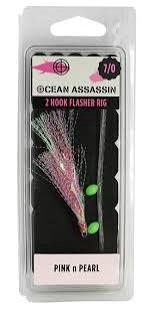 7/o (x2) pink n pearl mutsu flasher rig