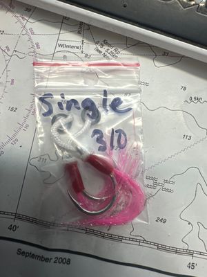 Kaiju jig hooks (single 3/0) x 2