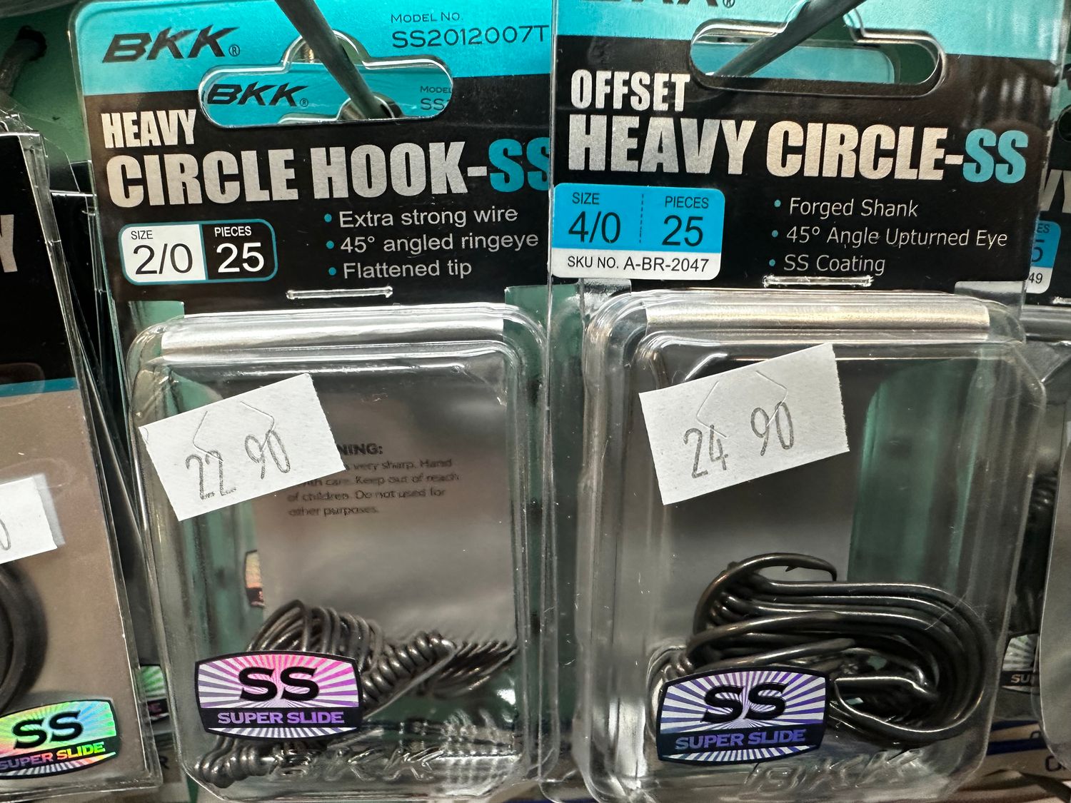 BKK offset heavy circle hooks 4/O x 25