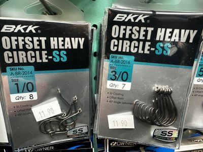 BKK offset heavy circle hooks 3/O x  7