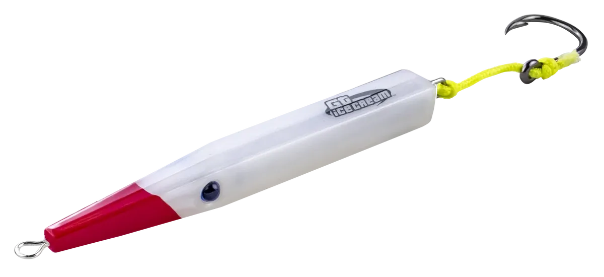 GT Icecream longcast plug - skinny needle nose 3oz red head