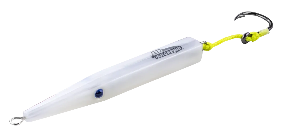 GT Icecream longcast plug - skinny needle nose 1.5oz pearl white