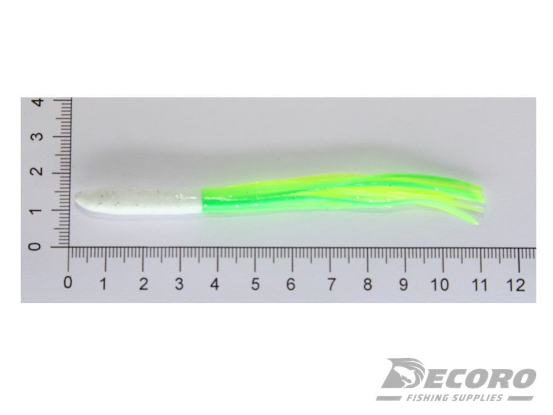 Needle fish lumo skirt Green /Yellow 110mm - 10 Pack